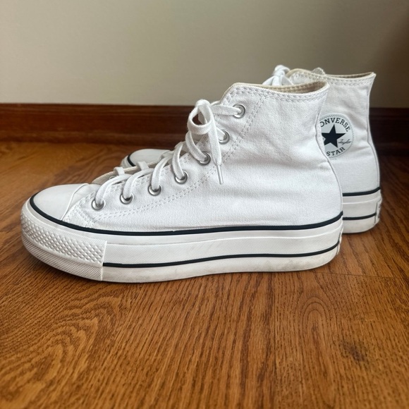 Converse Chuck Taylor Hi Lift Sneakers Womens 8.5 White - Picture 3 of 9